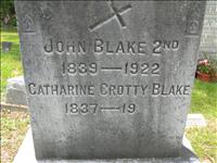 Blake, John 2nd and Catharine (Crotty)